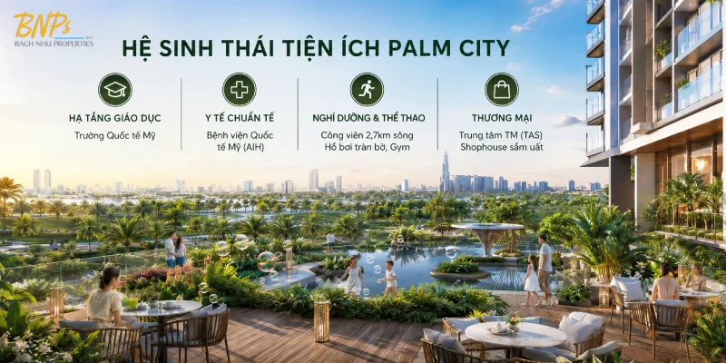 Hệ thống tiện ích nội khu đẳng cấp international dự án Palm City - Bách Như Properties - BNPs