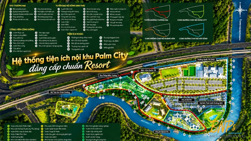 Hệ thống tiện ích nội khu Palm City đẳng cấp chuẩn Resort - Bách Như Properties - BNPs
