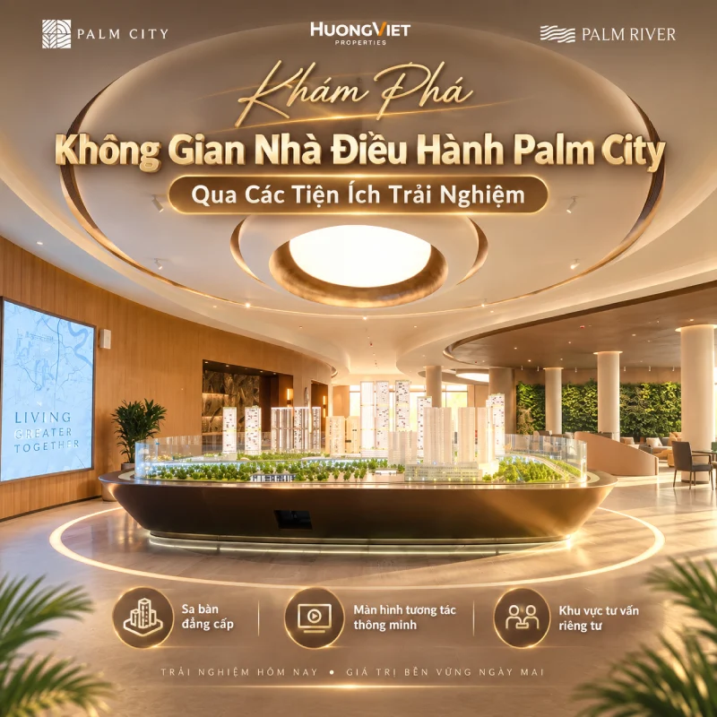 Khám Phá Không Gian Nhà Điều Hành Palm City Qua Các Tiện Ích Trải Nghiệm
