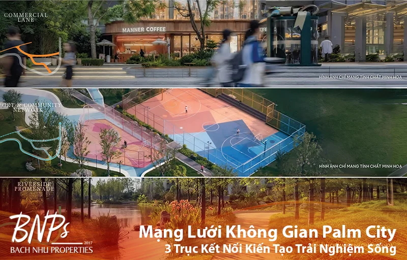 Mạng Lưới Không Gian Palm City 3 Trục Kết Nối Kiến Tạo Trải Nghiệm Sống - Bách Như Properties - BNP's