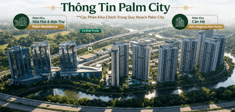 Các Phân Khu Chính Trong Quy Hoạch Palm City - Bách Như Properties - BNPs