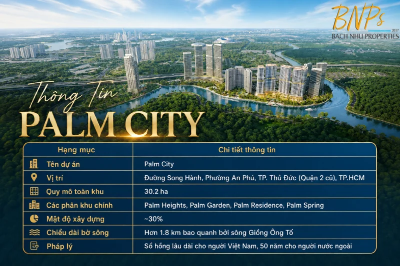 Thông Tin Palm City TP. Thủ Đức - Bách Như Properties - BNPs
