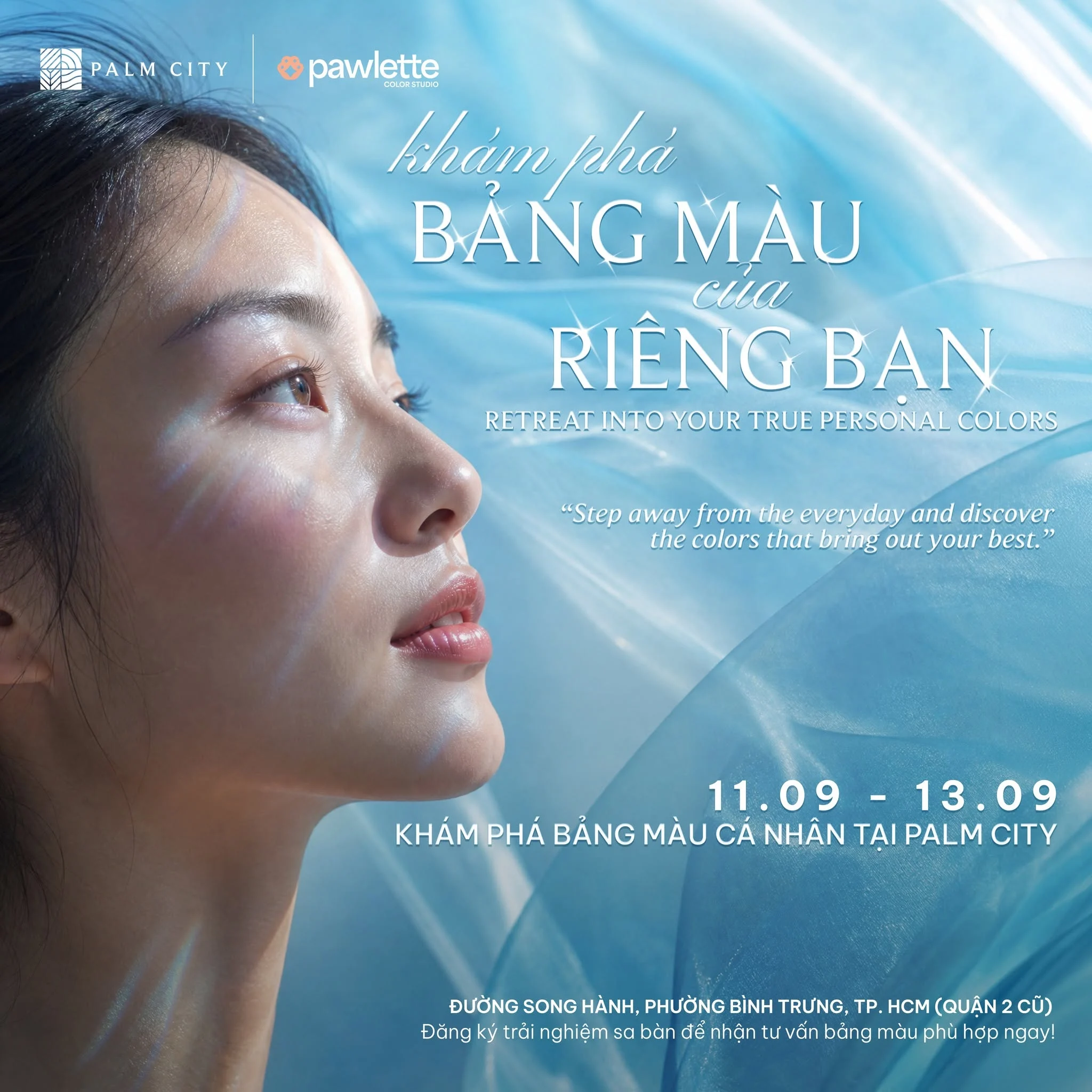 khám phá sắc màu Palm City lần này đánh dấu sự hợp tác đặc biệt giữa dự án và Pawlette Color Studio – thương hiệu tư vấn hàng đầu về Personal Color